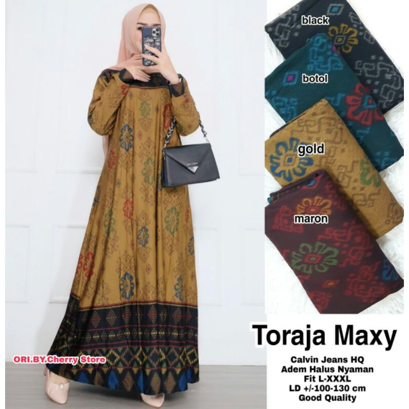 Toraja Maxy by Cherry Store // Maxi Dress Gamis Kekinian Gamis Kondangan Gamis Santai Gamis Cantik