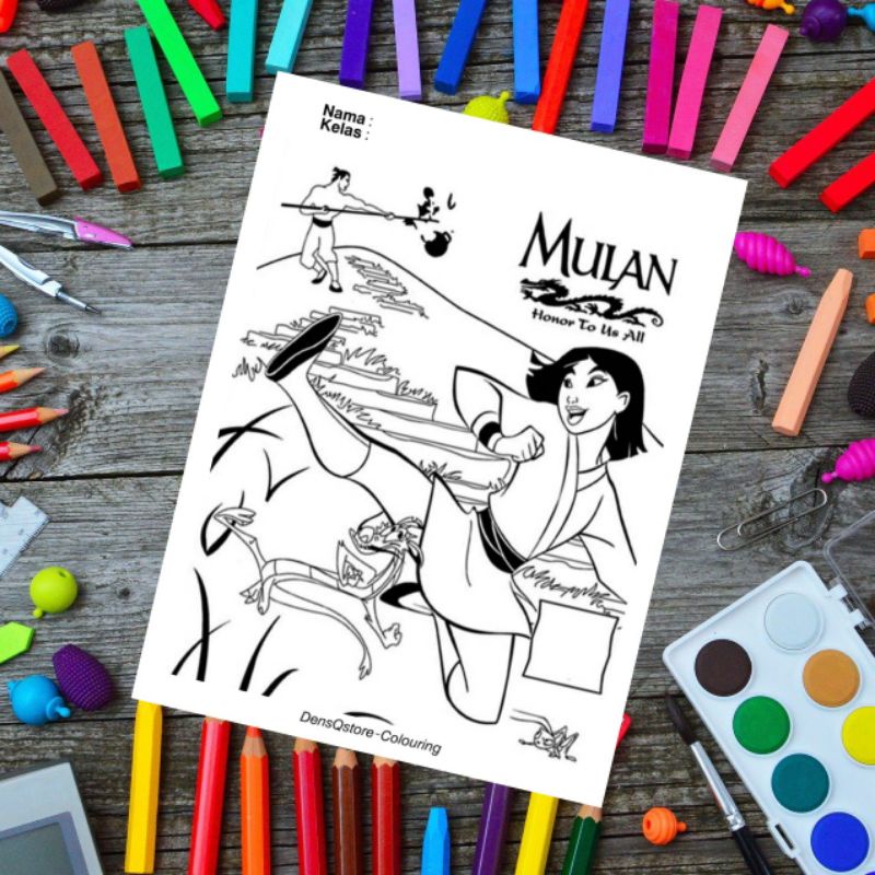 

Kertas Mewarnai Gambar Anak Tema Mulan / Kertas Gambar (10 Lembar Gambar)