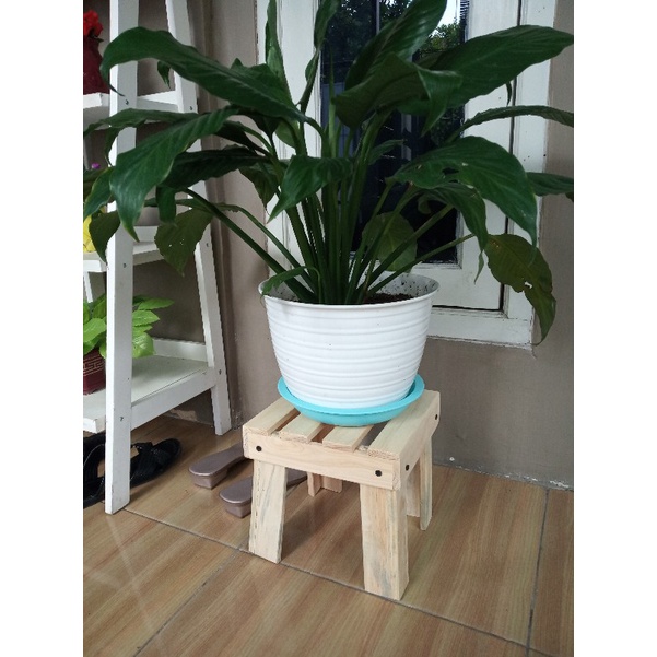 Rak Pot Bunga Tatakan Pot Standing Pot Rak Kayu Standing Planter Bahan Kayu jati belanda
