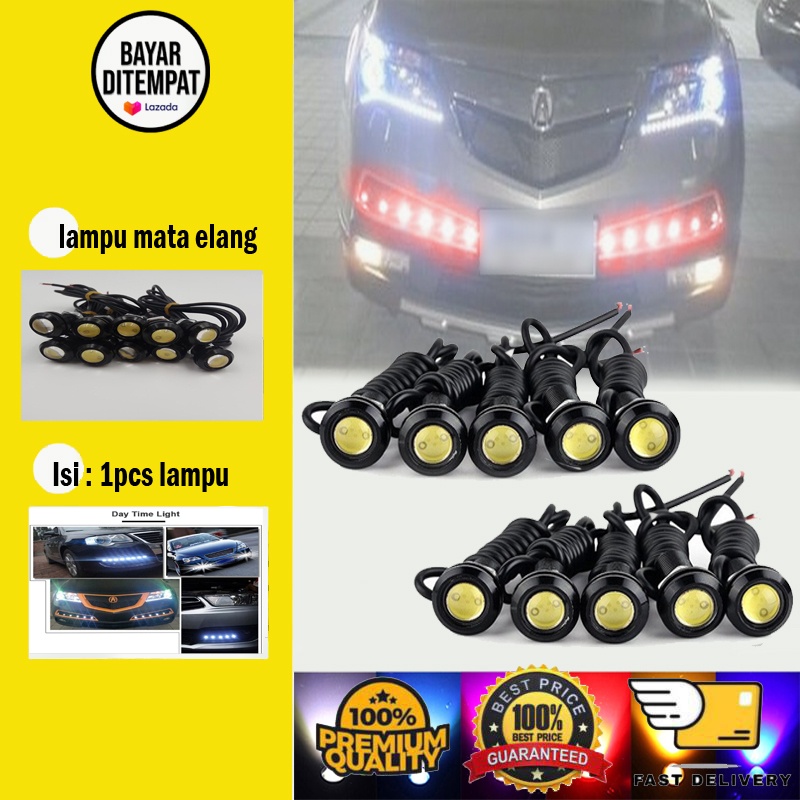 [2 PCS] Lampu LED Mata Elang Eagle Eye 12V 23mm Variasi/Aksesoris Motor Mobil