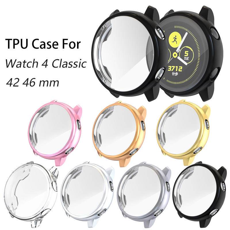 Soft Case TPU Ultra Slim Bumper Pelindung Layar Samsung galaxy 46 42 46 MM Gear S3 3 4 Classic 45 41 40 44 42 46 MM