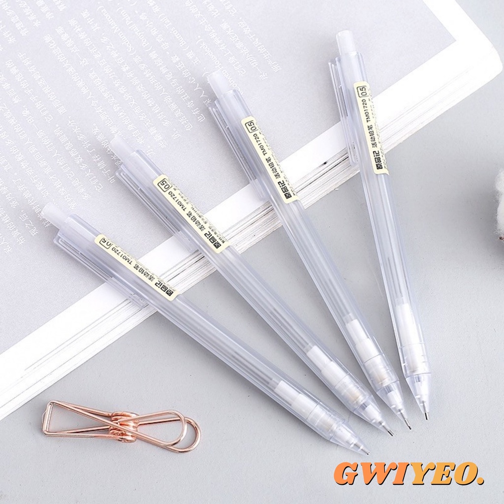 

Pensil Isi Mekanik 0.5mm Transparan Minimalist Muji Style Aesthetic