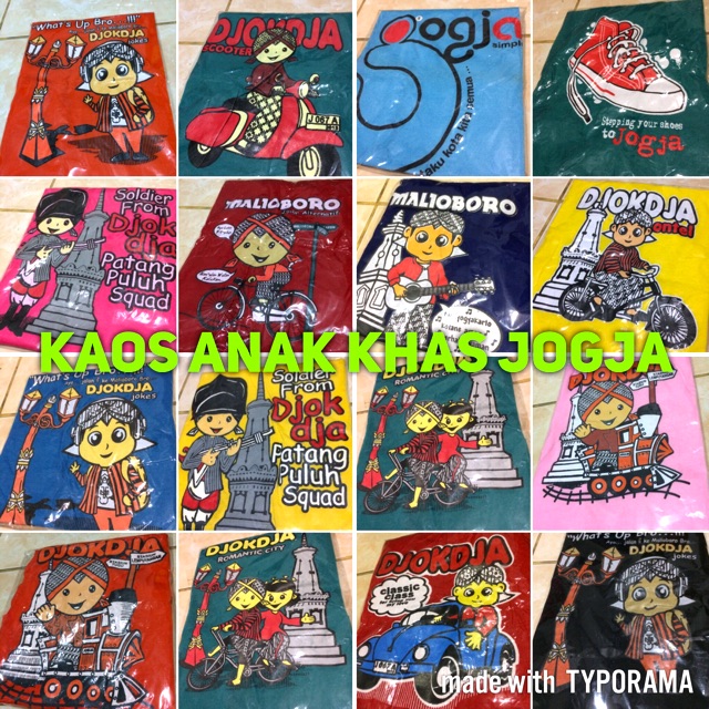 KAOS JOGJA ANAK 3-8TAHUN PE MURAH || Kaos Anak Laki Laki Perempuan