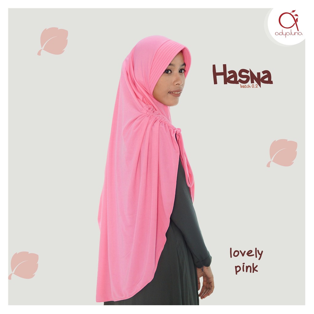 Bergo Hasna Lovely Pink - Bergo Kaos antem
