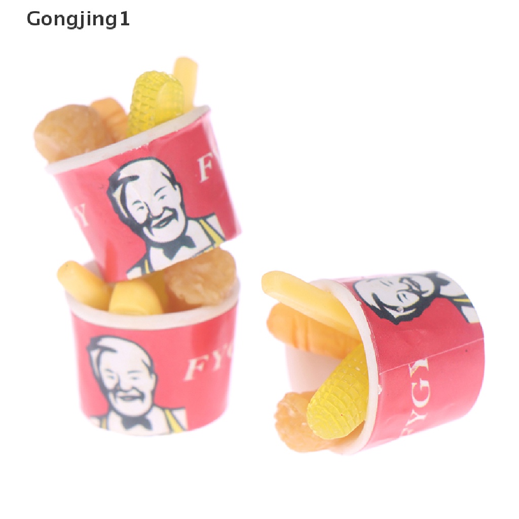 Gongjing1 4Pcs / Set Mainan Miniatur Snack Jagung Skala 1: 12 Untuk Aksesoris Rumah Boneka