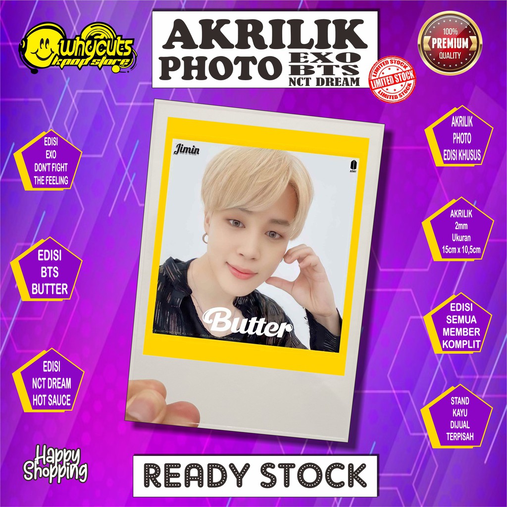 [BACA DESKRIPSI PRODUK]AKRILIK PHOTO EDISI BTS BUTTER  ( READY STOK )