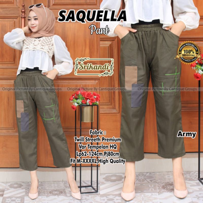 Saquella pant cewek celana baggy bahan by srikandi