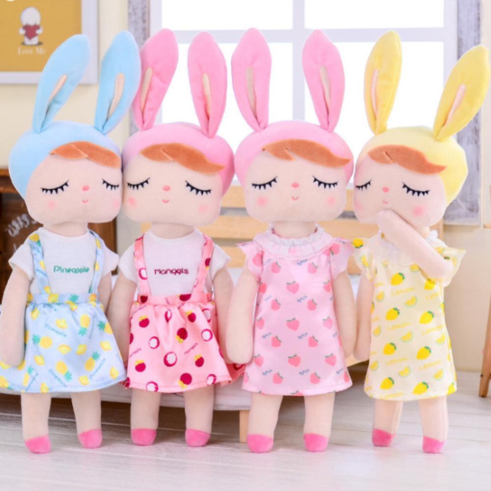 Timekey Metoo Dressing Boneka Kelinci Bahan Plush Untuk Anak Perempuan L6T2