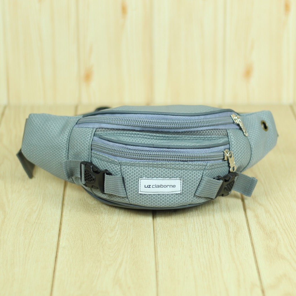 NEW ARRIVAL Tas Waistbag Pria Wanita Tas Selempang Slempang Sporty Abu Trendy Waist Bag Distro Keren