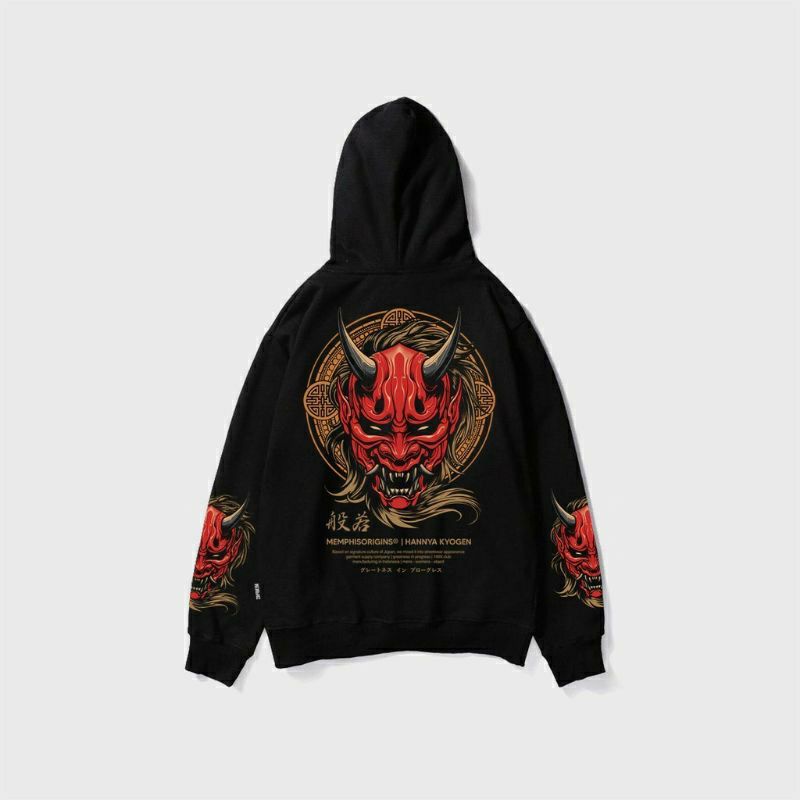 Sweater Memphis Hoodie Kyogen Hitam/hoodie memphis kyogen terlaris