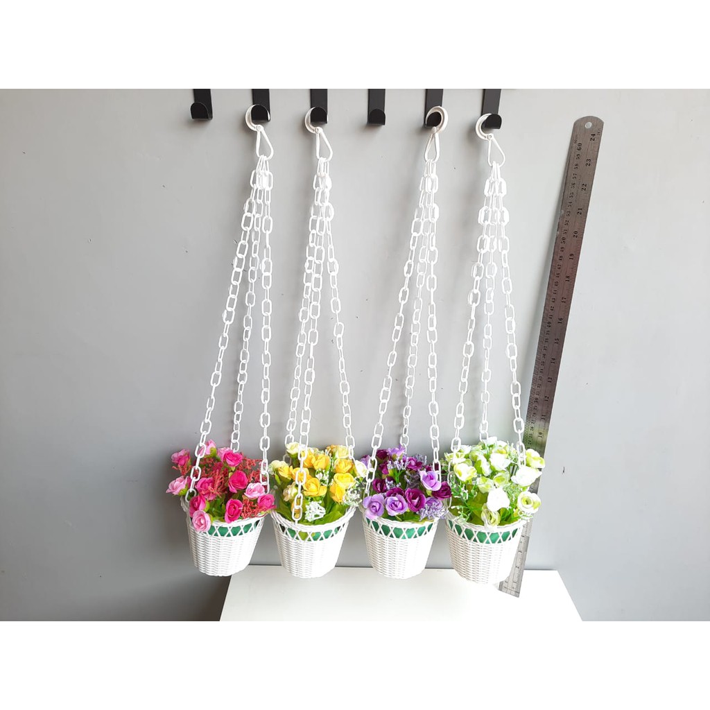 BUNGA MAWAR IMPORT + POT 8811/ bunga artificial / bunga hias / bunga import-3