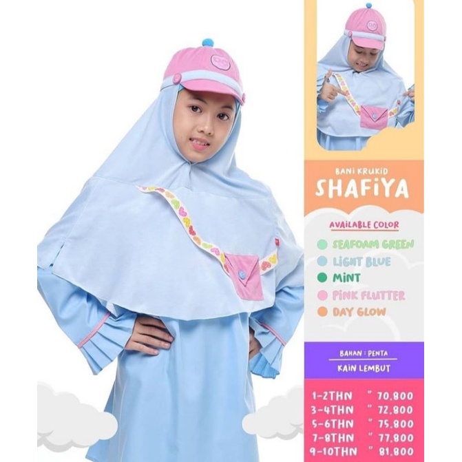 krukid shafiya bani batuta ori/kerudung anak topi/jilbab topi