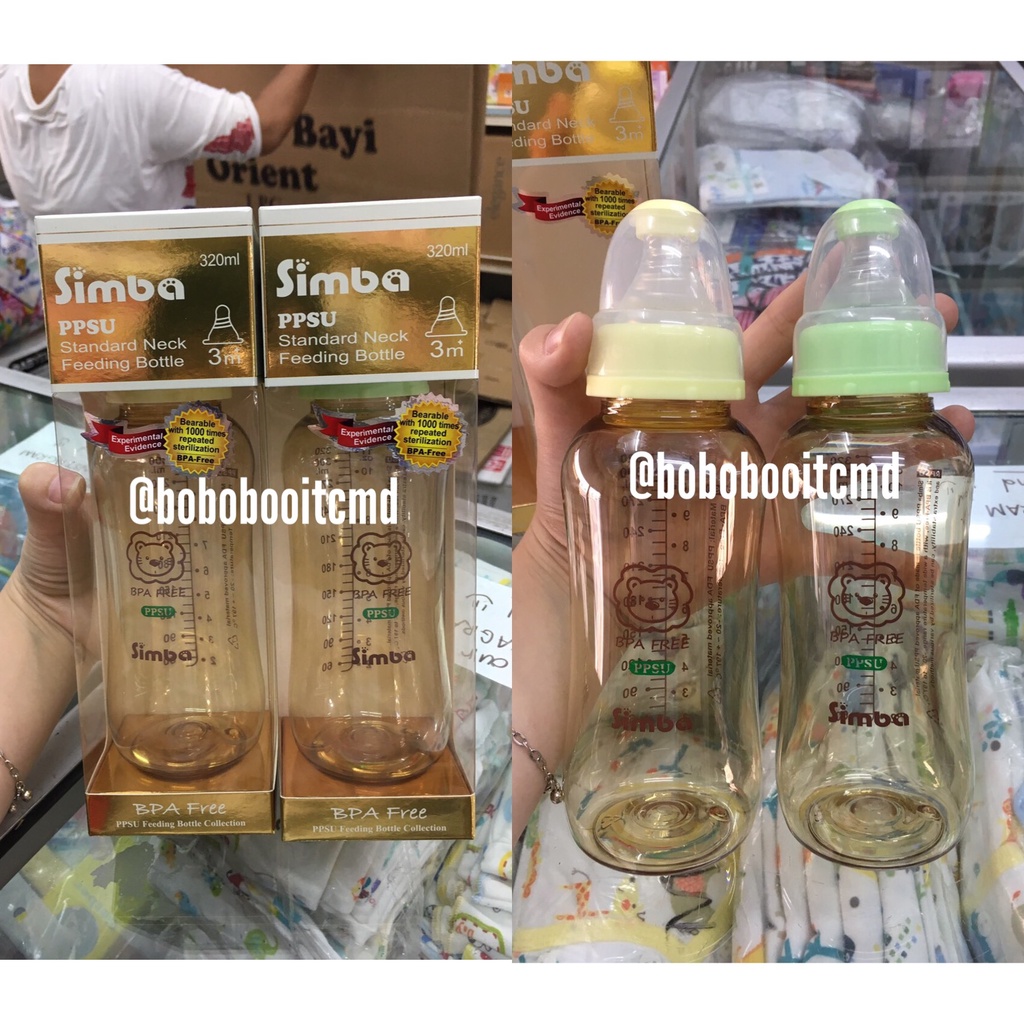Botol Bayi Simba PPSU Standard Neck 320ml / Simba PPSU Bottle / Botol Susu Bayi / Botol Bayi PPSU