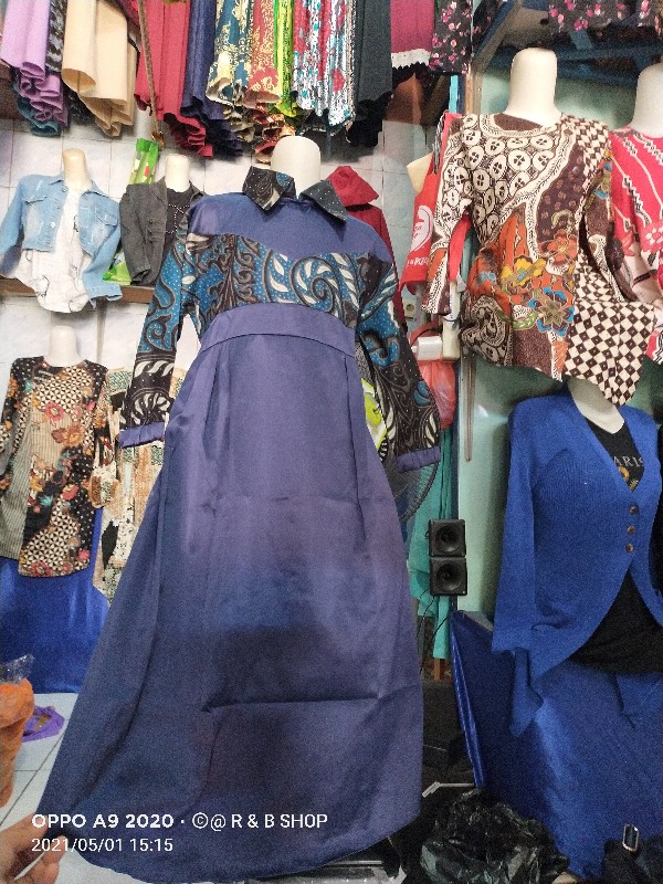 Couple Batik Keluarga Gamis Lonceng Model Jazz Gamis Jazzy Couple Gamis Batik Kerah Jazz Batik Murah