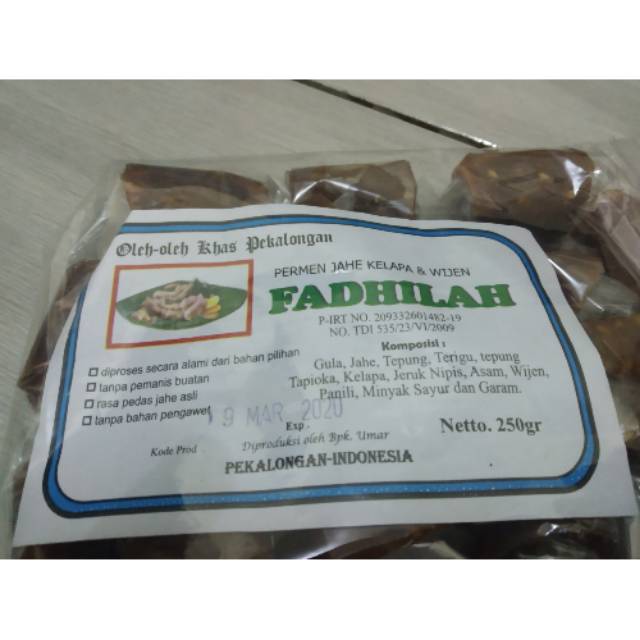 

PERMEN JAHE HERBAL FADHILAH 250 gr