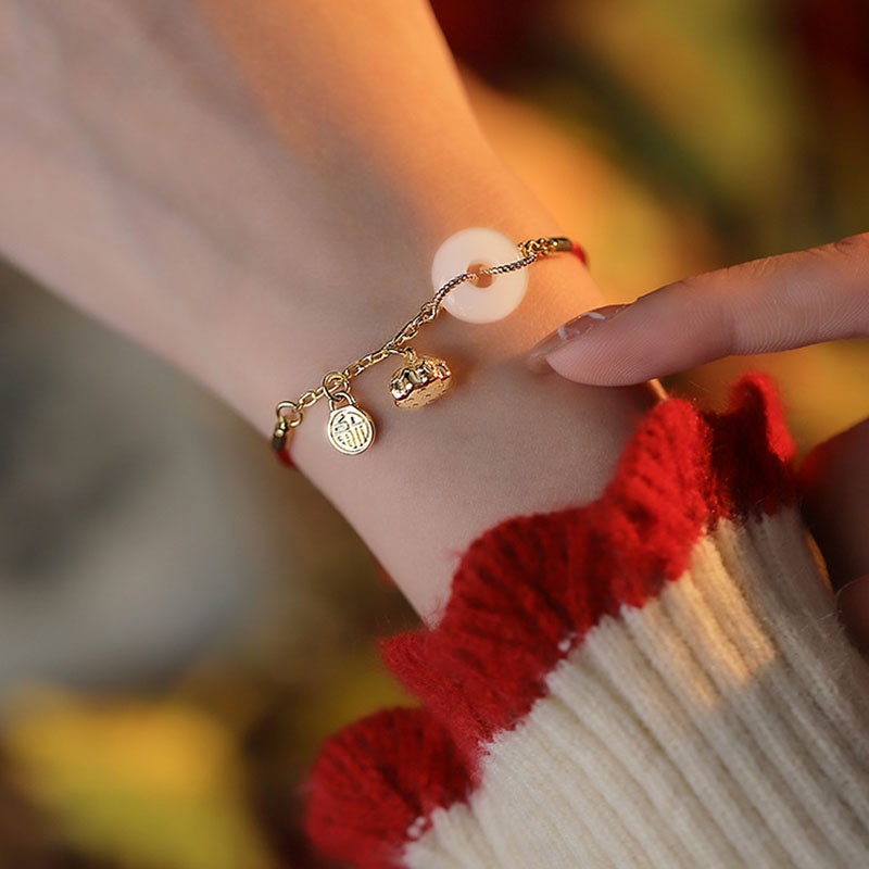 Gelang Giok Hetian Alami Dengan Buckle Lotus Bahan Sterling Silver Untuk Wanita