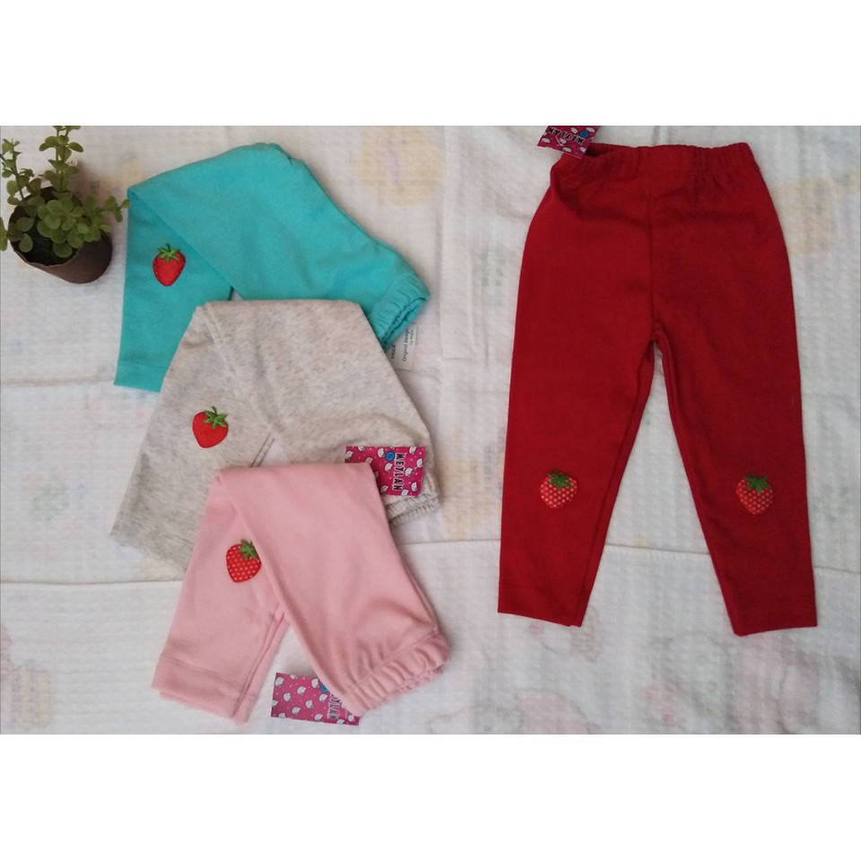 Celana Leging Stroberi Legging Strawberry Ecer Dan Grosir Size 6 Bulan Sd 2 Tahun