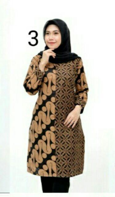 Terlaris Serut Genes Jelita Tunic Navbor Yelbor Whitbor Creambor Tunik Batik Modern Hrb030 Dolbi Dob
