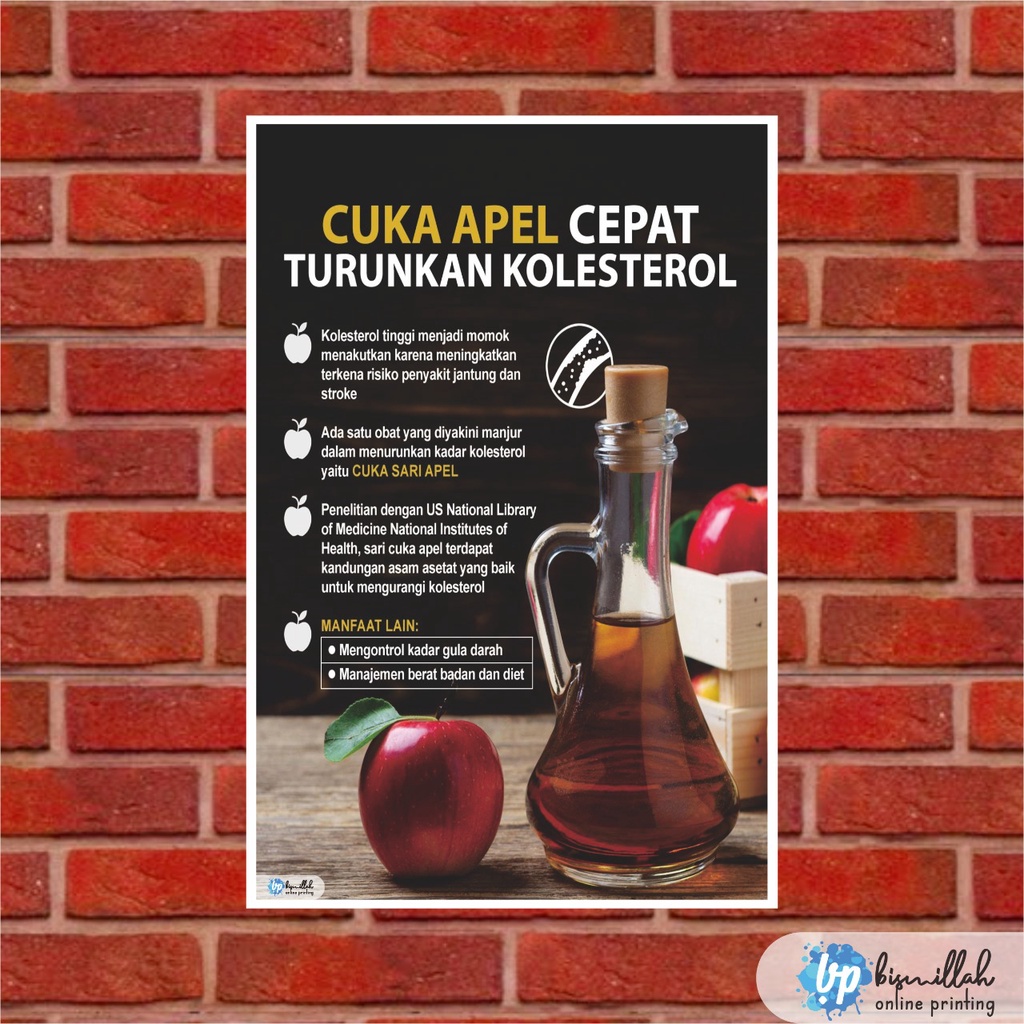 

Poster Kesehatan Cuka Apel Cepat Turunkan KOlesterol