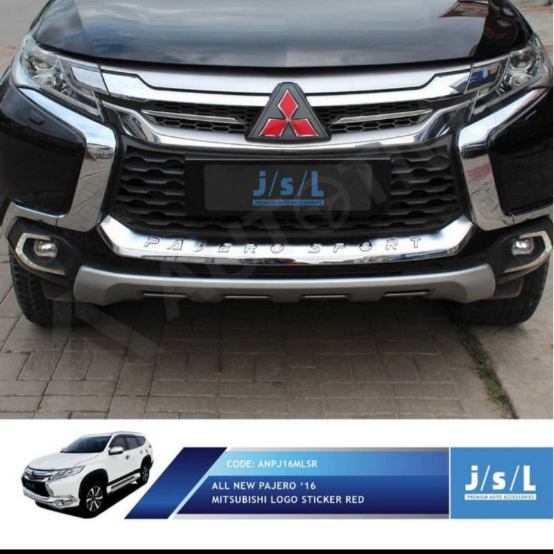 Stiker logo all new Pajero sport  depan dan belakang tahan air jsl