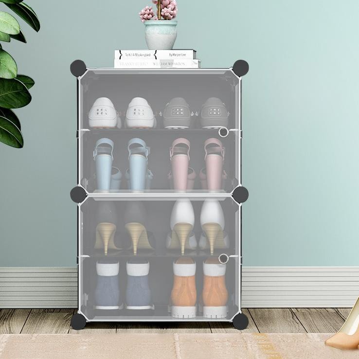 GROSIR | Rak Sepatu Anti Debu 4 Layer / 4 Susun Tebal / 4 layer Shoe Rack Portable Serbaguna / RAK K