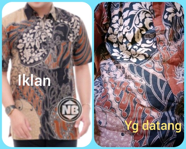 Baju Batik Pria  Lengan Pendek Slimfit Big Size Atasan Kemeja Batik Lengan Panjang Original