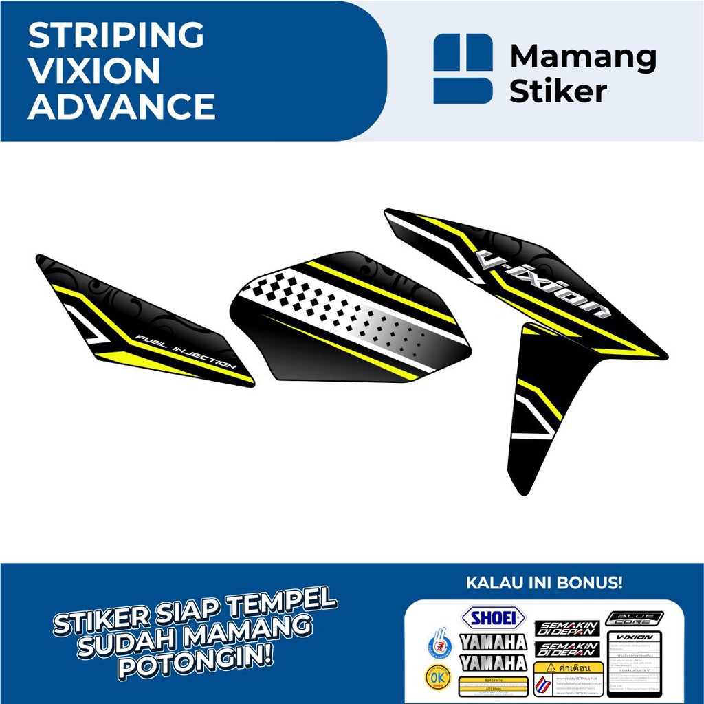 STRIPING VIXION ADVAN 150 NVA VARIASI 14 TRIBAL/STIKER YAMAHA VIXION ADVANCE 2015 2016 2017/STICKER 