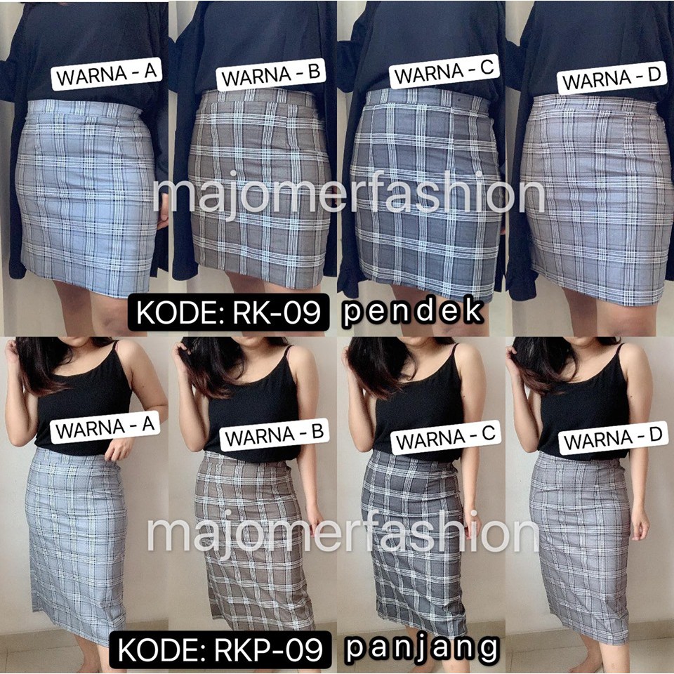 MAJOMER ® | NINESKIRT ROK KOREA PLAID MINI SKIRT ROK WANITA / ROK KOTAK / ROK TARTAN