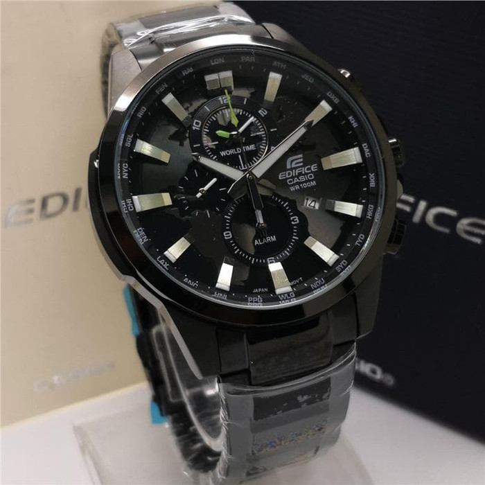 Jam Tangan Pria Casio Edifice EFR-303 Black Original BM