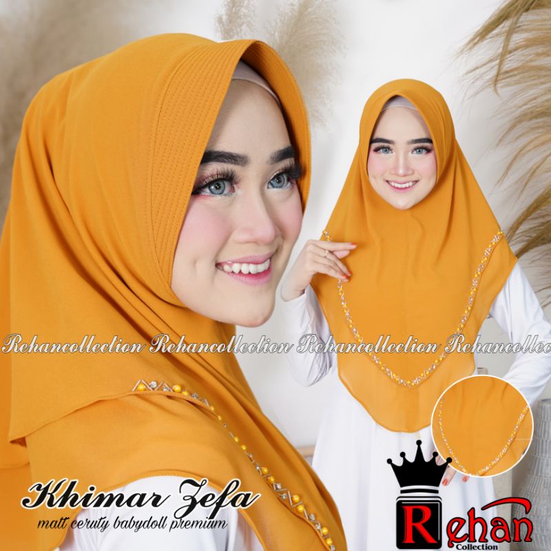 Khimar Ceruty Zefa/ Khimar Ceruty Premium/khimar bagus murah