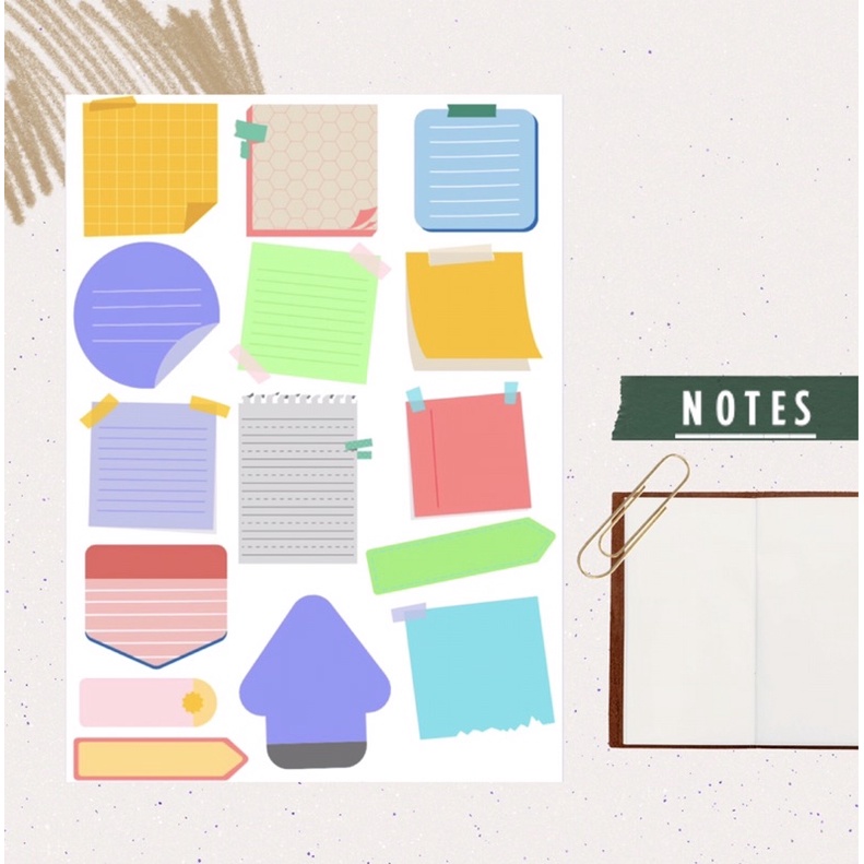 Stiker Notes Murah/ Laptop/ Hp/ Jurnal - 15pcs