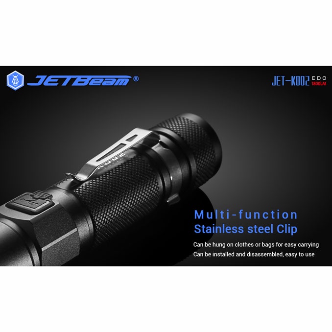 JETBeam Senter LED CREE XHP35 1800 Lumens - KO-02 - Black