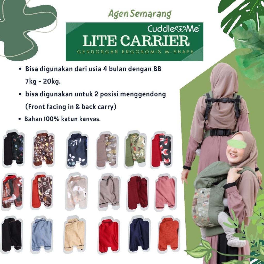 Cuddle ME SSC Gendongan Bayi Lite Carrier Mshape SNI Ergonomis Nyaman