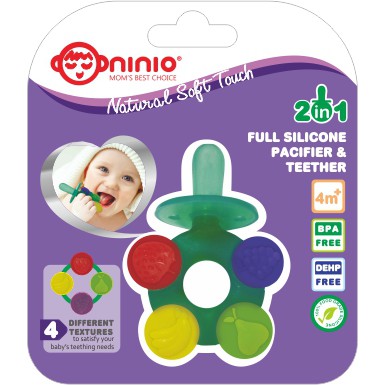 Jual Ninio 2 in 1 Full Silicone Teether 