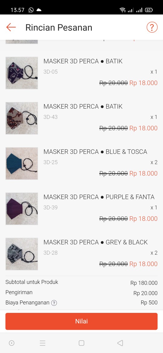 Masker 3d Perca ● Batik