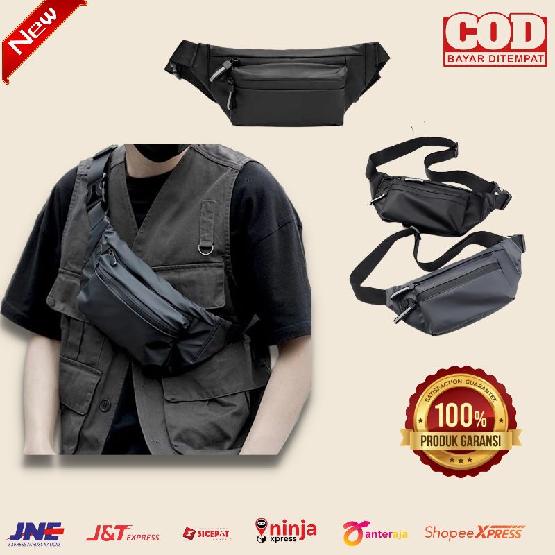 FREE GIFT Tas Kantong Waistbag Gendong Samping Sabuk Dada Tote Selempang Slempang Bahu Pria Wanita C