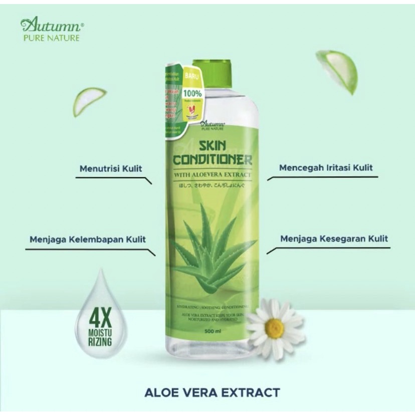 Autumn Skin Conditioner With Aloevera Extract 500 ml Hatomugi Free Botol Spray (ASC)