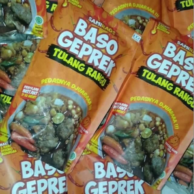 

Baso geprek tulang rangu