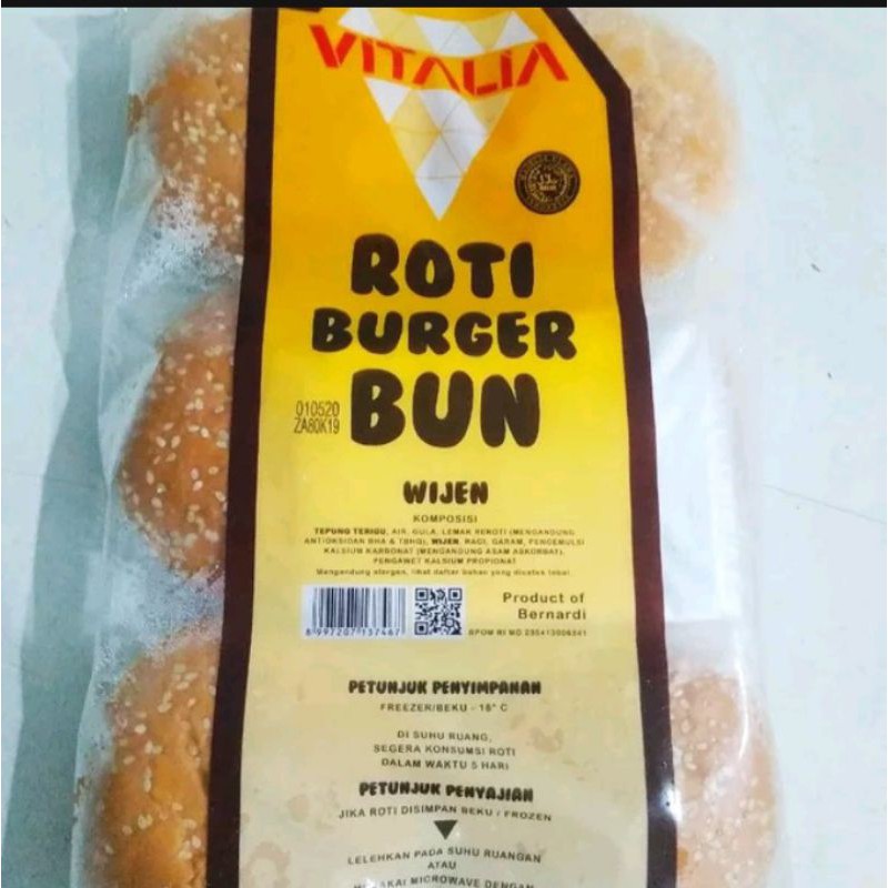 

Roti Burger Vitalia Wijen Isi 6pcs By Bernardi