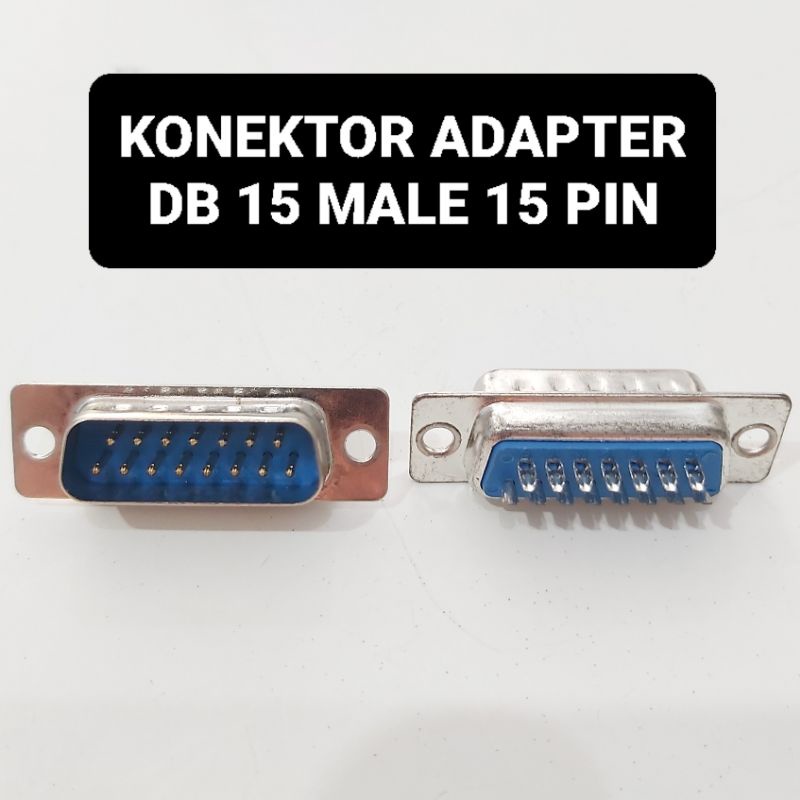 Konektor Adapter DB15 Male Soket 15 Pin Jantan