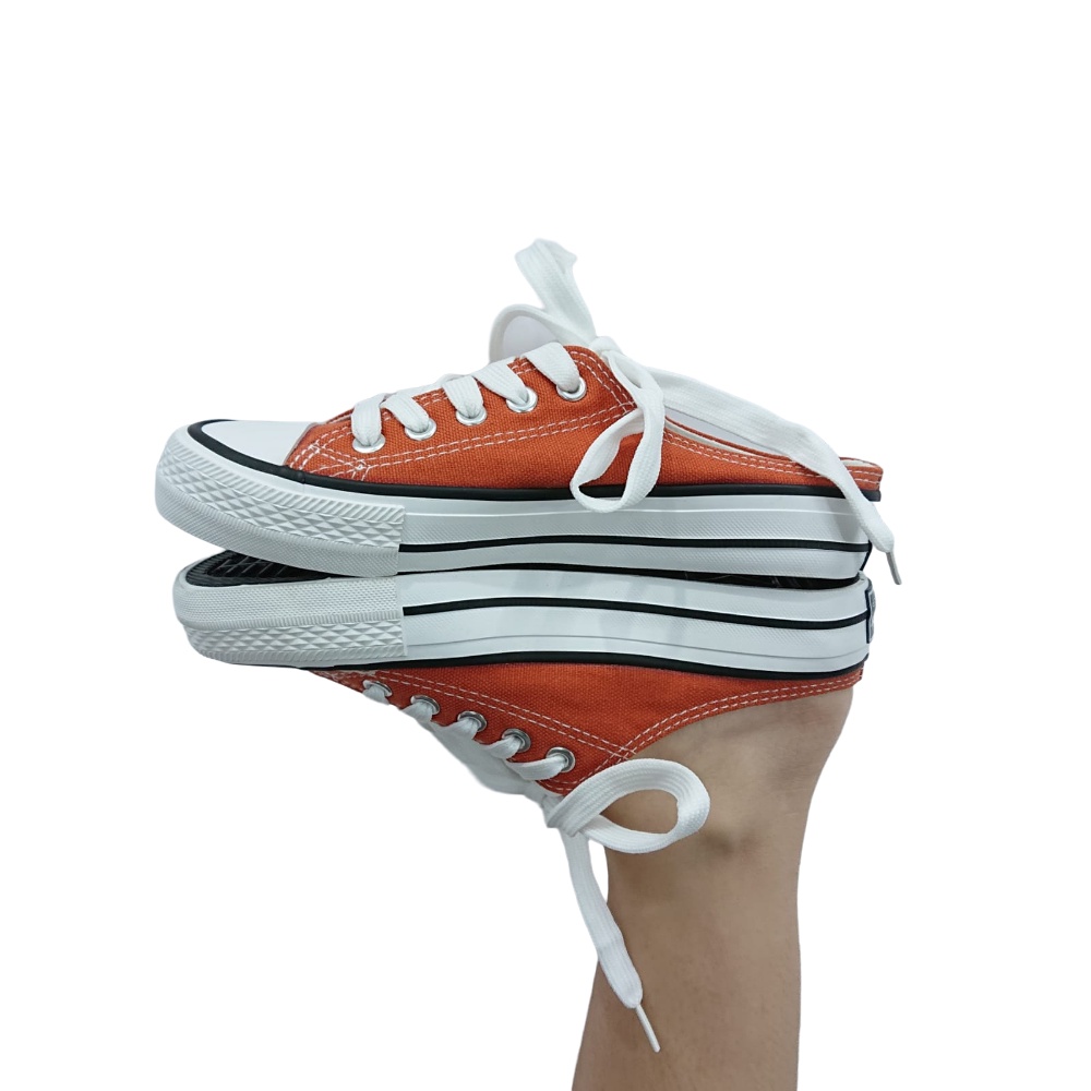 Sepatu Sneakers Kasual Pria Wanita Sepatu Sekolah Slip On Women Canvas Sneakers Satu7an SPT-01