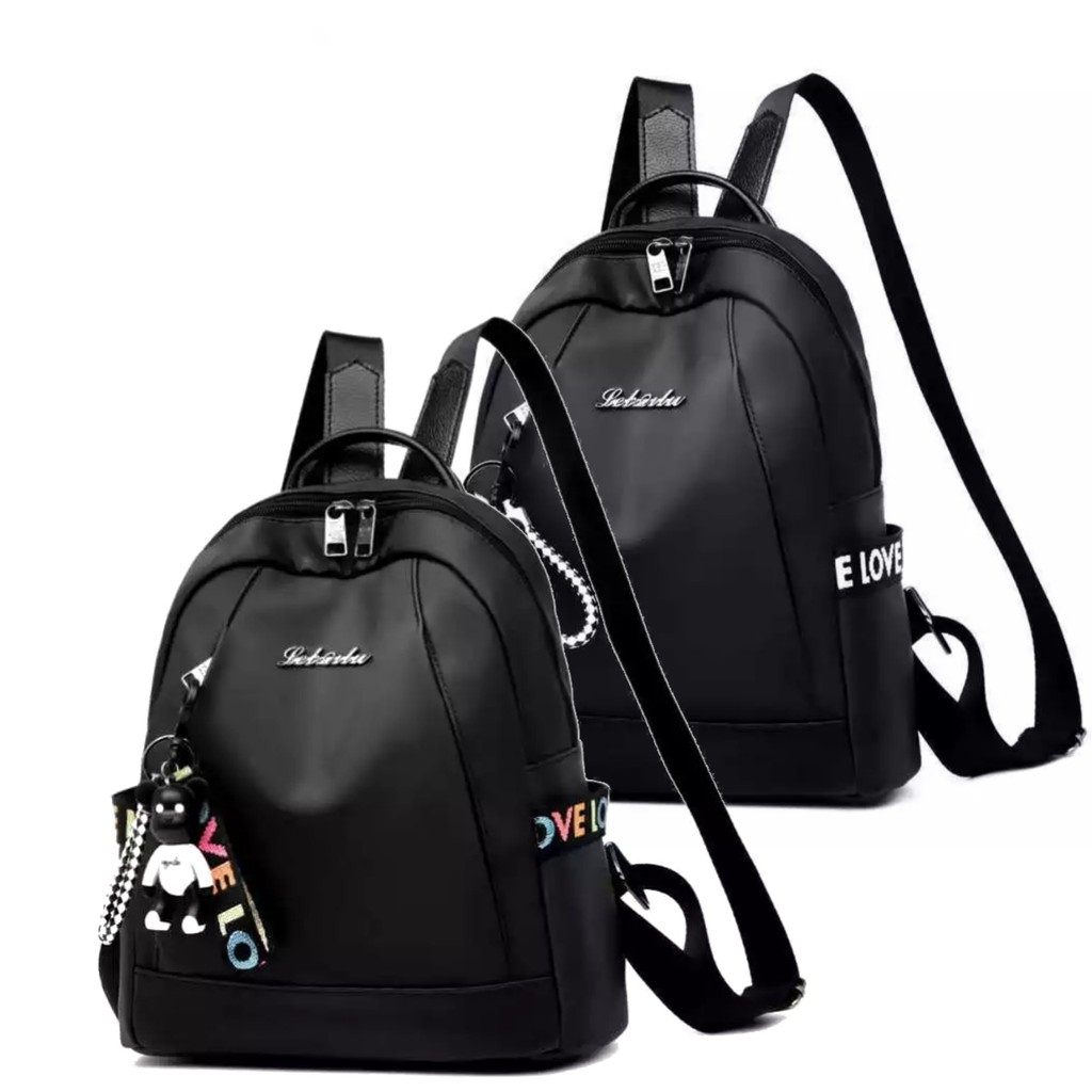 Tas Ransel Wanita Tas Punggung Ransel Import Backpack Hitam - WTS-01 -Dunia_Tas123
