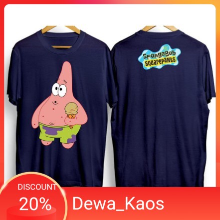 KAOS PATRICK ICE CREAM / KAOS KEREN PRIA / KAOS KEREN DISTRO / KAOS KEREN MURAH