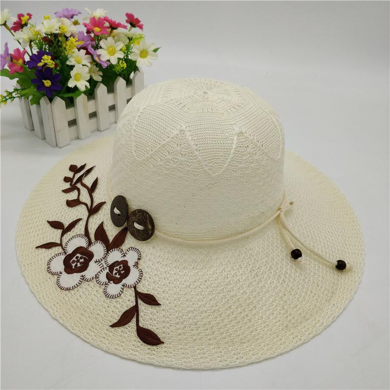 Topi Pantai Motif Bunga Matahari T9