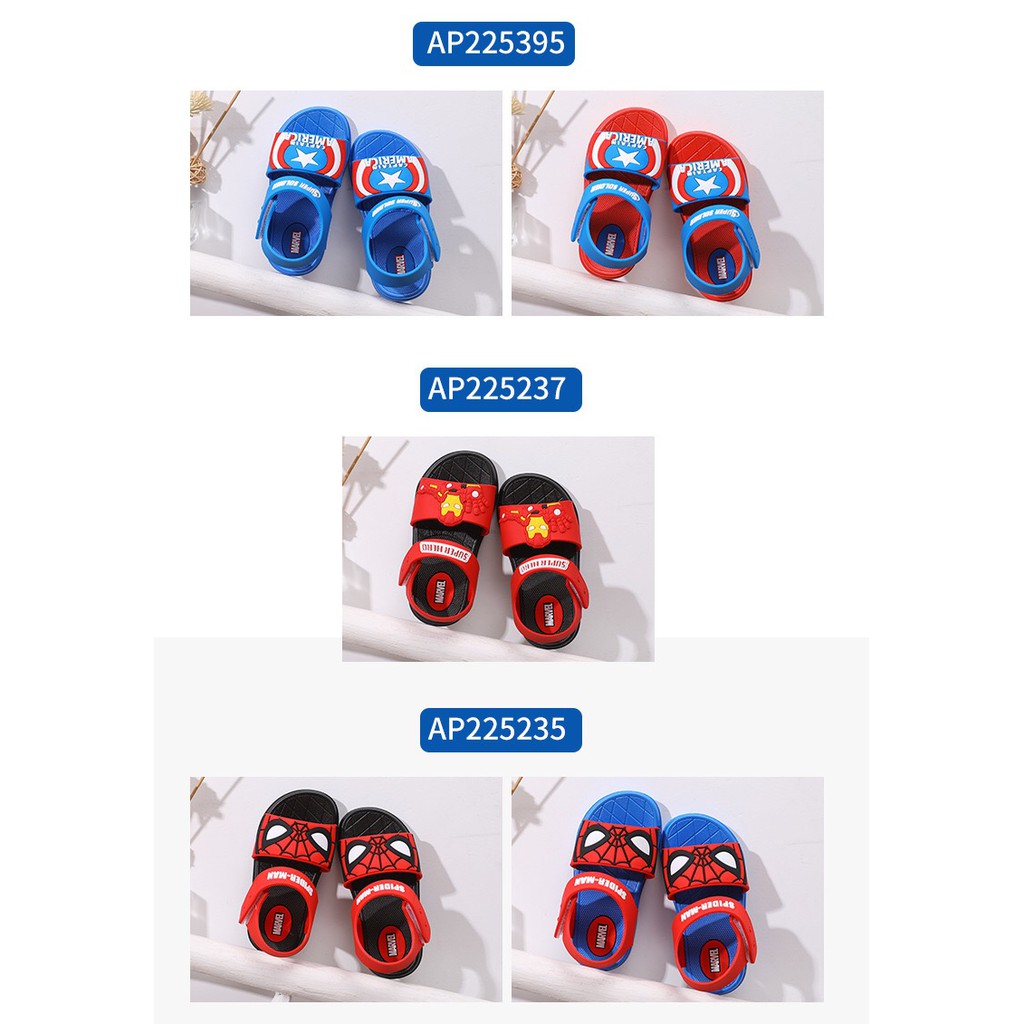 SANDAL SENDAL JEPIT NON-SLIP ANAK LAKI-LAKI DISNEY MARVEL INDOOR DAN OUTDOOR VL