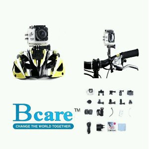 Bcare BCam X 1 Action Camera 12MP 1080P   Gratis Memory Card MicroSD and Battery   Black Hitam