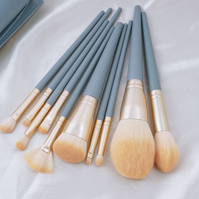 Set Kuas Makeup Make Up Brush Set 10pcs Free Dompet