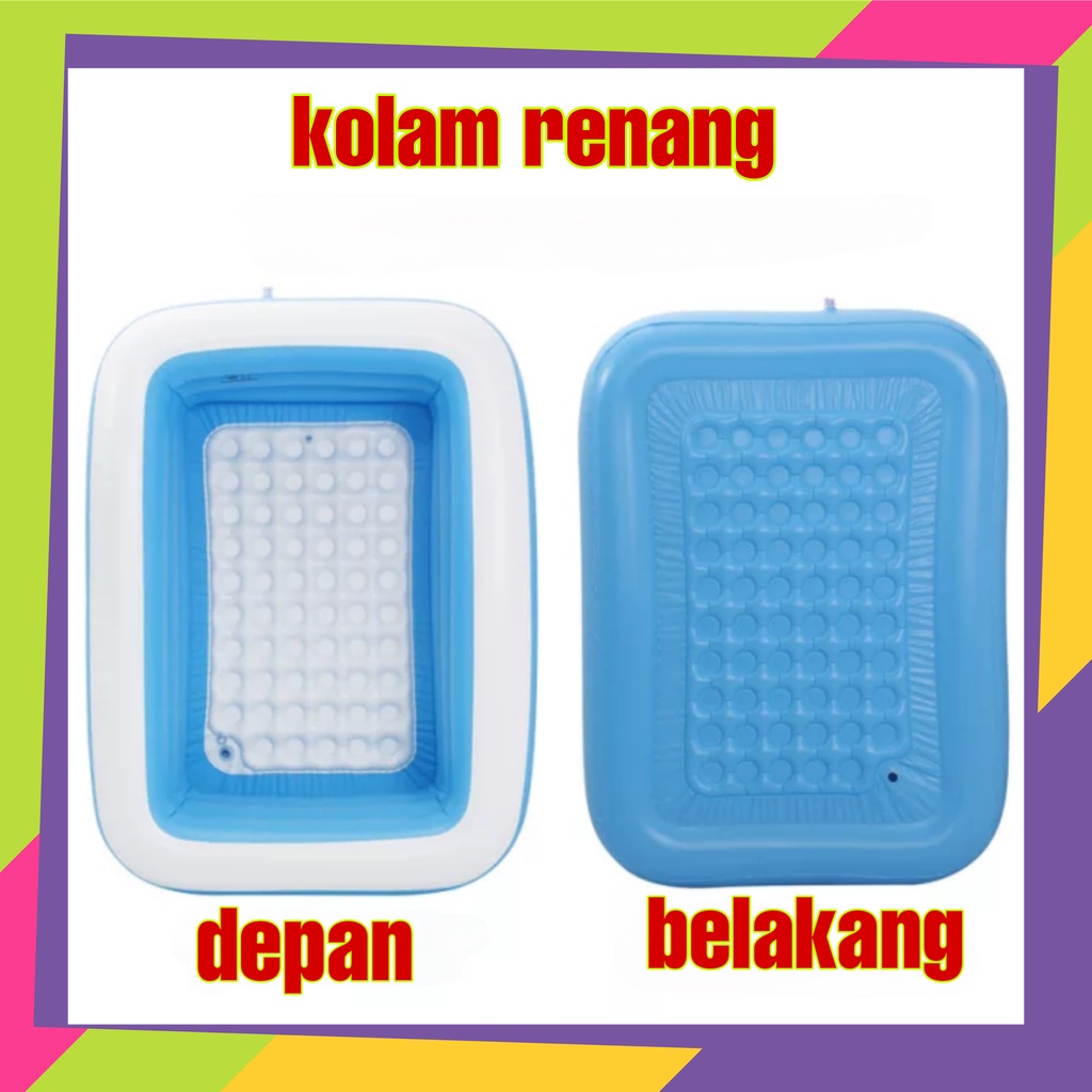 1087D1 / Kolam renang Intime gelumbung kotak 130cm x 90cm x 48cm