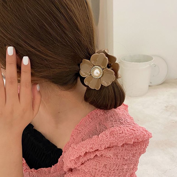 jepit rambut bunga flower pearl hairclip jje076 (1e3)