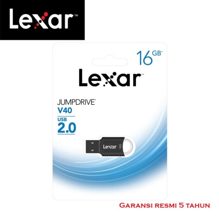 Lexar Flashdisk Jumpdrive V40 USB 2.0 16GB 32GB 64GB Garansi Resmi 5 tahun